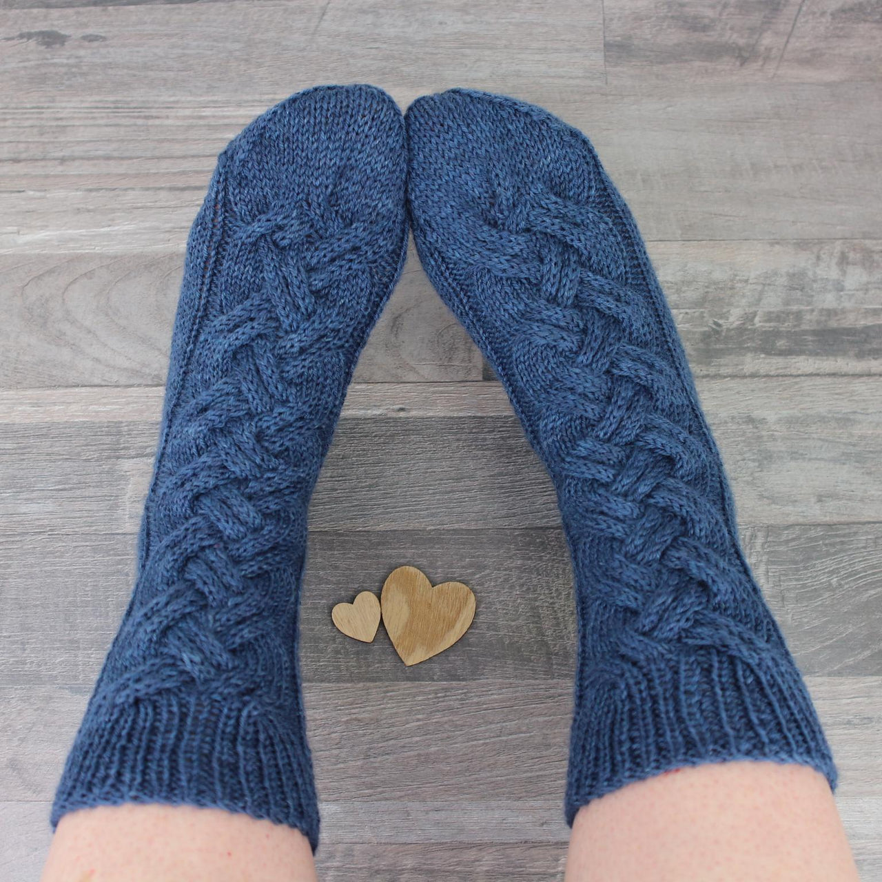 Avocado Cocktail Socks - Cable Knit Sock - German and English