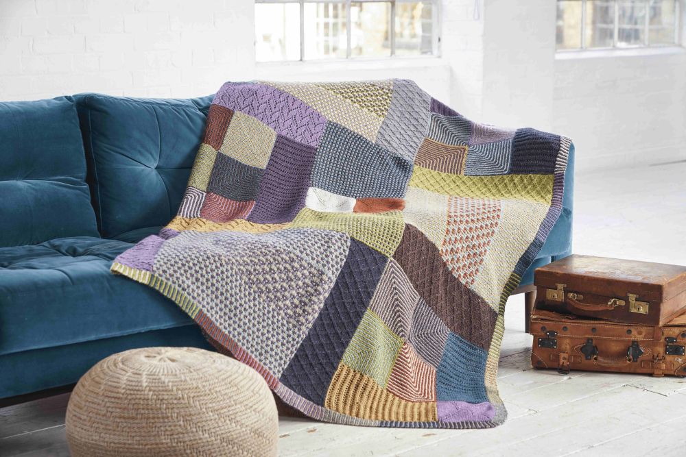 Rowan Elder Throw by Lisa Richardson - Rowan Felted Tweed 37 Ball Colour Pack