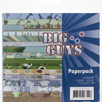 Find It Trading Yvonne Creations Paper Pack 6"X6" 23/Pkg - Big Guys, Double-Sided