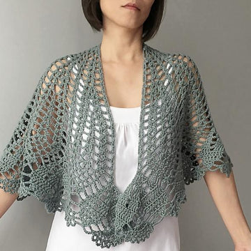 Monica - floral lace shawl