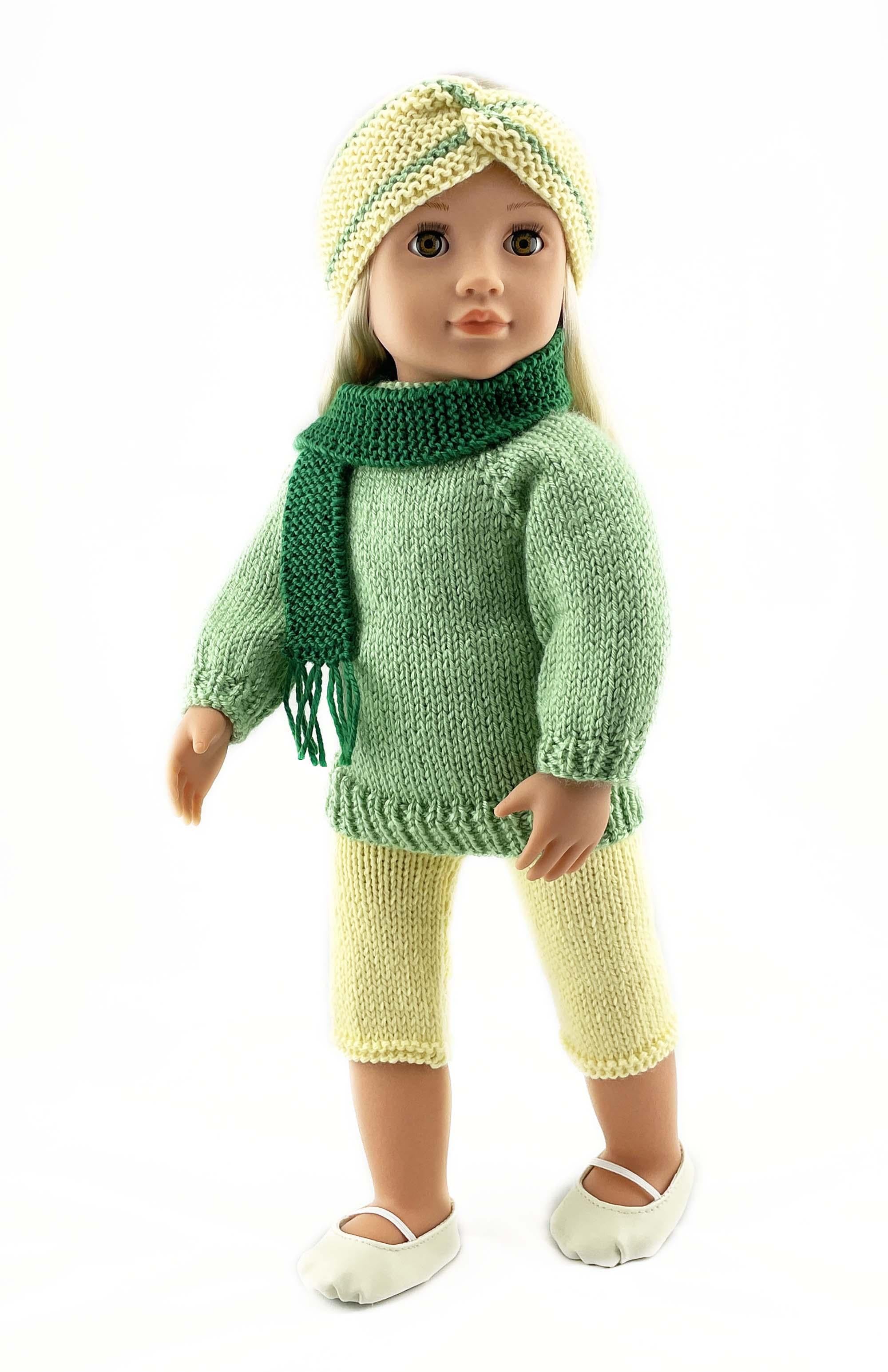 Dolls clothes knitting pattern for 46cm (18") dolls - 19104
