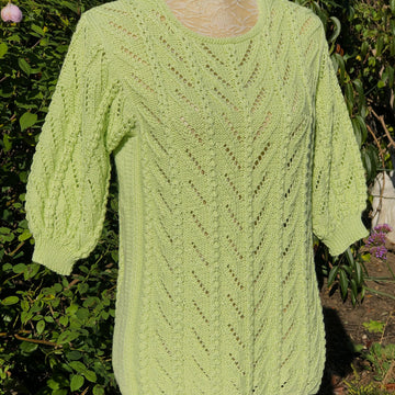 Retro Eyelet & Cable Sweater