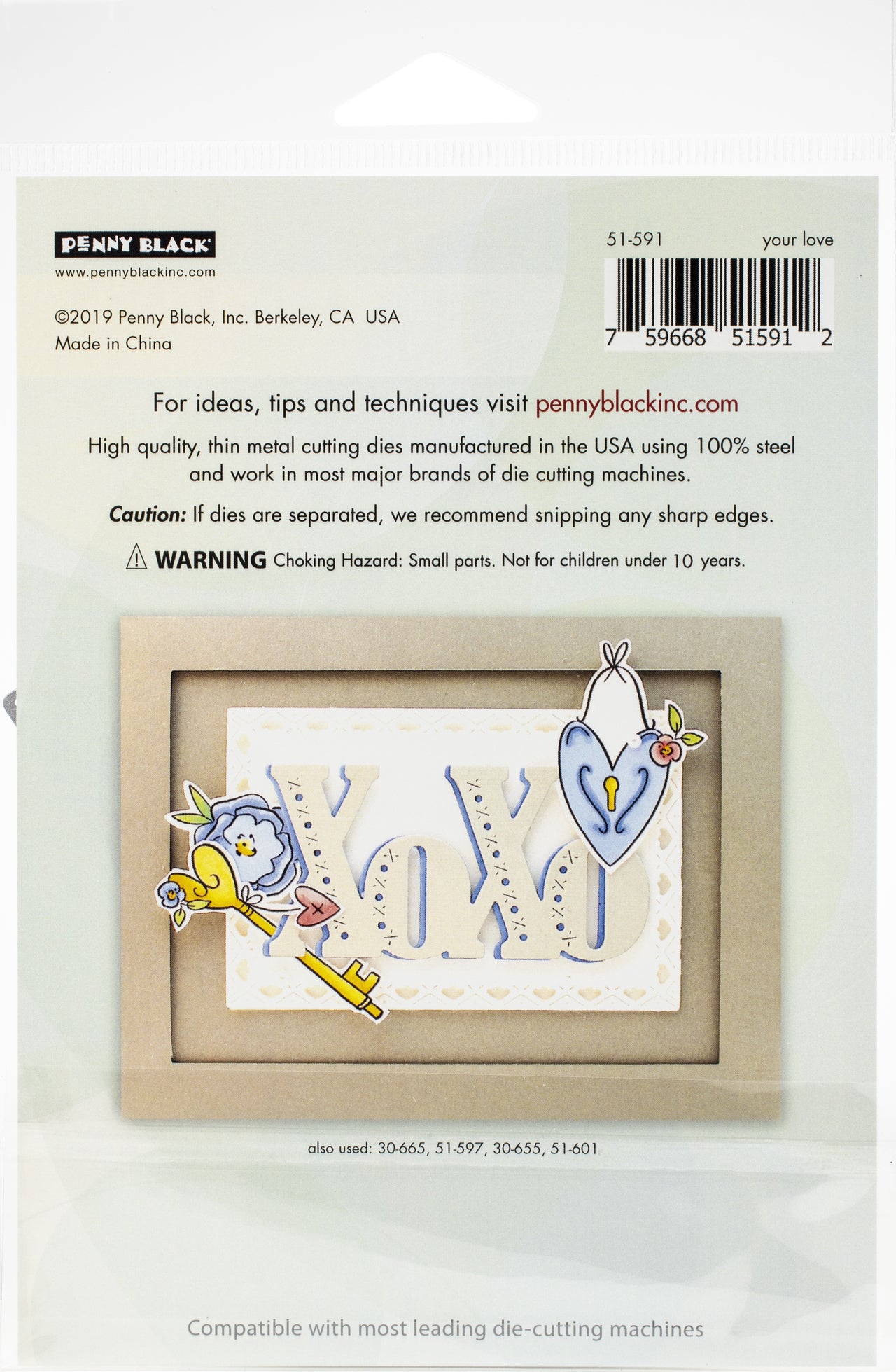Penny Black Creative Dies - Your Love 5.29"X2.3"