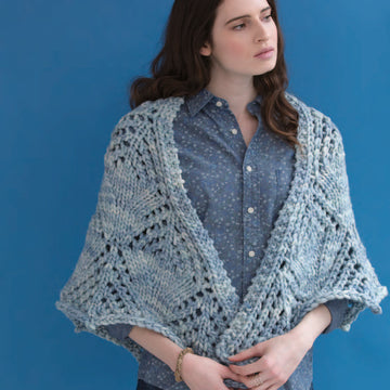 Reade Shawl in Malabrigo Rasta - Downloadable PDF