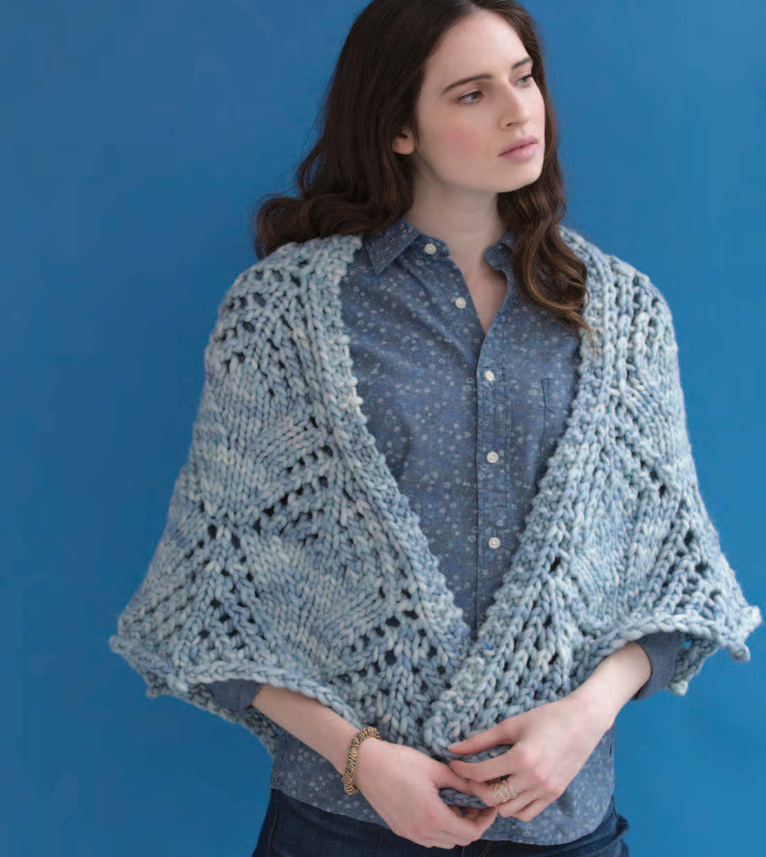 Reade Shawl in Malabrigo Rasta - Downloadable PDF
