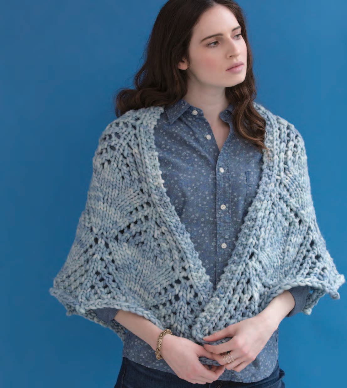 Reade Shawl in Malabrigo Rasta - Downloadable PDF