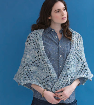 Reade Shawl in Malabrigo Rasta - Downloadable PDF