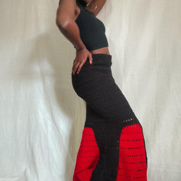 Regal Midi Length Mesh Skirt