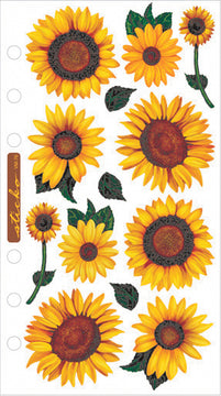 Sticko Vellum Stickers - Sunflowers