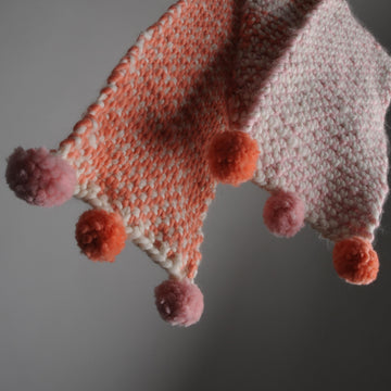 Two Colour Moss Stitch Scarf