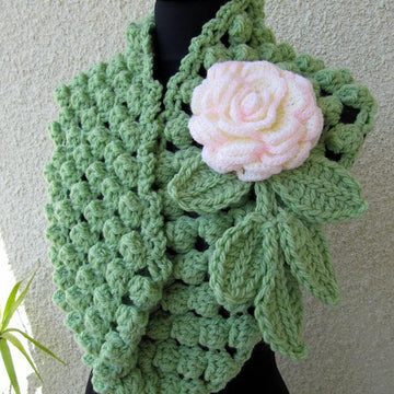 Chunky Scarf Crochet Popcorn Stitch