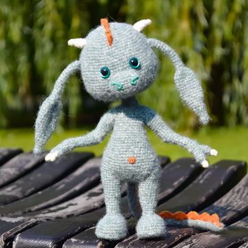 Little Dinosaur boy Crochet Pattern, amigurumi toy PDF, Language - English