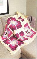 Squares and Moss Stitch Blanket