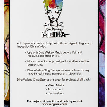 Ranger Dina Wakley Media Cling Stamps 6"X9" - Thoughtful Women