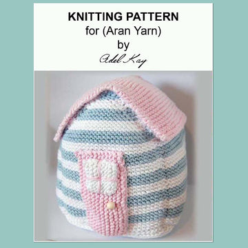 Cary Beach Hut Folk Art Country Cottage Door Stop or Soft Squishy Toy by Adel Kay