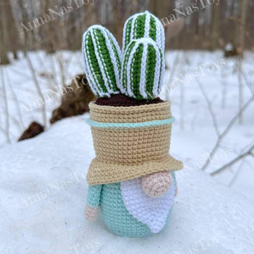 Gnome-cactus in a pot 3