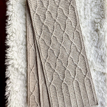No Purl Lattice Scarf