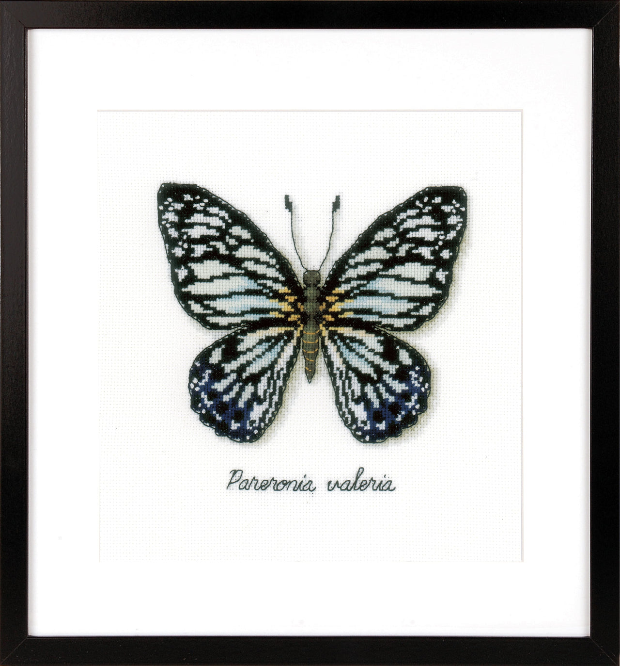 Vervaco Counted Cross Stitch Kit Lmv Blue Butterfly Cross Stitch Kit