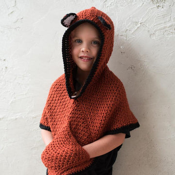 Hooded Fox Poncho and Socks