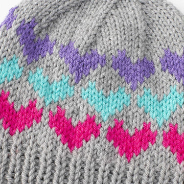 Colorful Hearts Beanie Hat Baby Children Women Men Toque Valentine's Day