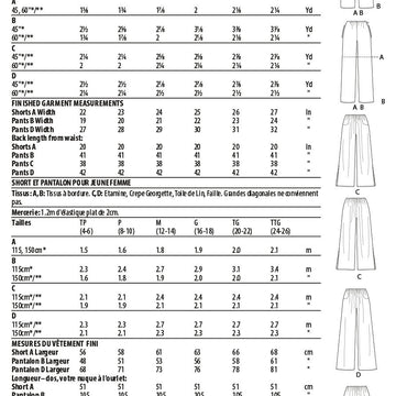 Butterick Misses' Elastic-Waist Shorts and Pants B6750 - Sewing Pattern