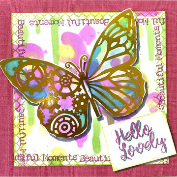 Artdeco Creations Couture Creations Steampunk Dreams Chipboard 4/Pkg - Steampunk Butterfly