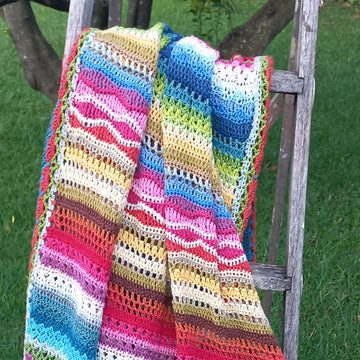 Beginner Crochet Blanket Pattern – US & UK Terms in One PDF | Resizable Afghan from Baby to King Size | Easy Stash-Busting Project