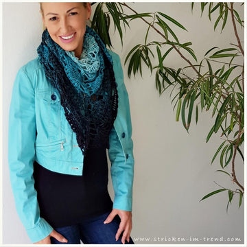 Crochet Pattern Triangle Shawl BioTronik #4 | Textured Crochet Shawl | Modern Wrap PDF