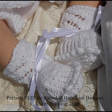 Vintage Style Lacy Matinee Set 16-22” dolls/preemie-3m+ baby