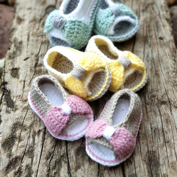 Peep toe baby sandal - baby bootie pattern