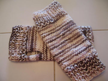 Ribbed Fingerless Gloves