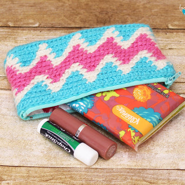 Zig Zag Zipper Bag
