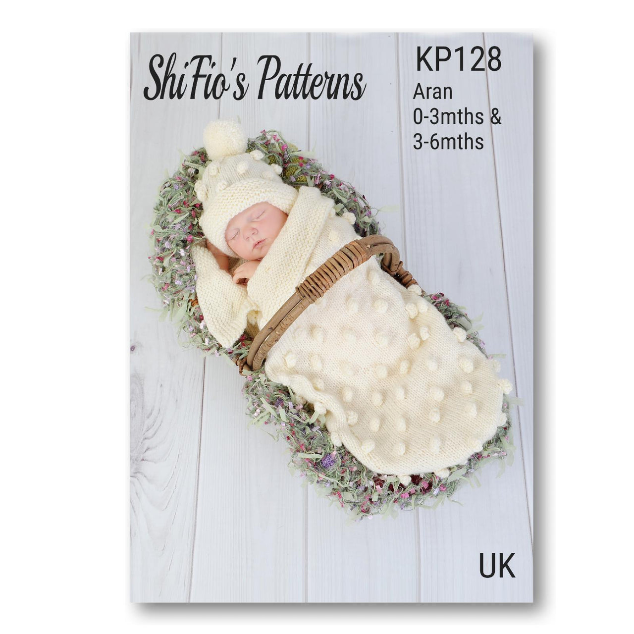 Bobble Cocoon Baby Knitting Pattern #128