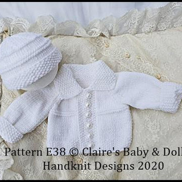 Jacket & Beanie pattern 14-20” chest (newborn-1 year+)