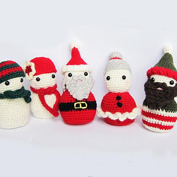 Santa, Mrs Claus and Christmas Elf Amigurumi