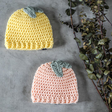 Lemon & Peach hats