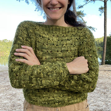 Lace Checks Pullover