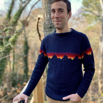Mountain Sunset Crew Neck Sweater
