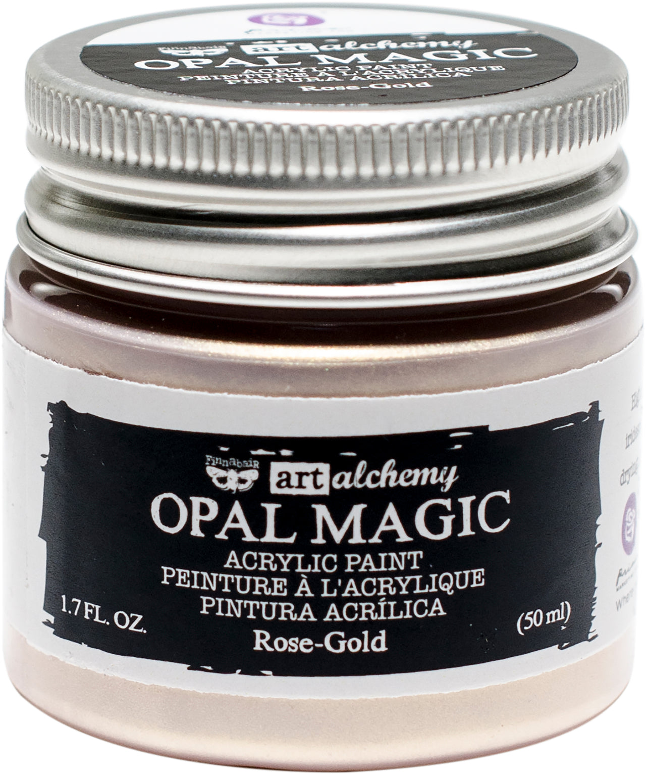 Prima Marketing Finnabair Art Alchemy Opal Magic Acrylic Paint 1.7 Fl Oz - Opal Magic Rose/Gold