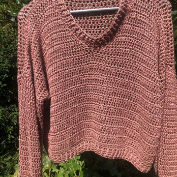 Easy Summer/Autumn Crochet Sweater Pattern, Cropped Crochet Sweater