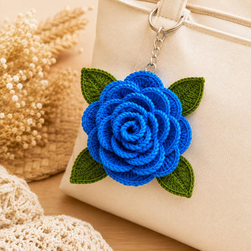 3D Crochet Flower Pattern with Leaves – PDF + Video Tutorial