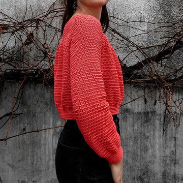 Puffy Ruffle Raglan Bliss Sweater
