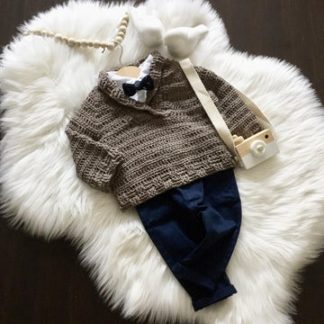Harmony Basketweave Shawl Collar Sweater N 637