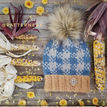Glass Corn bulky plaid hats