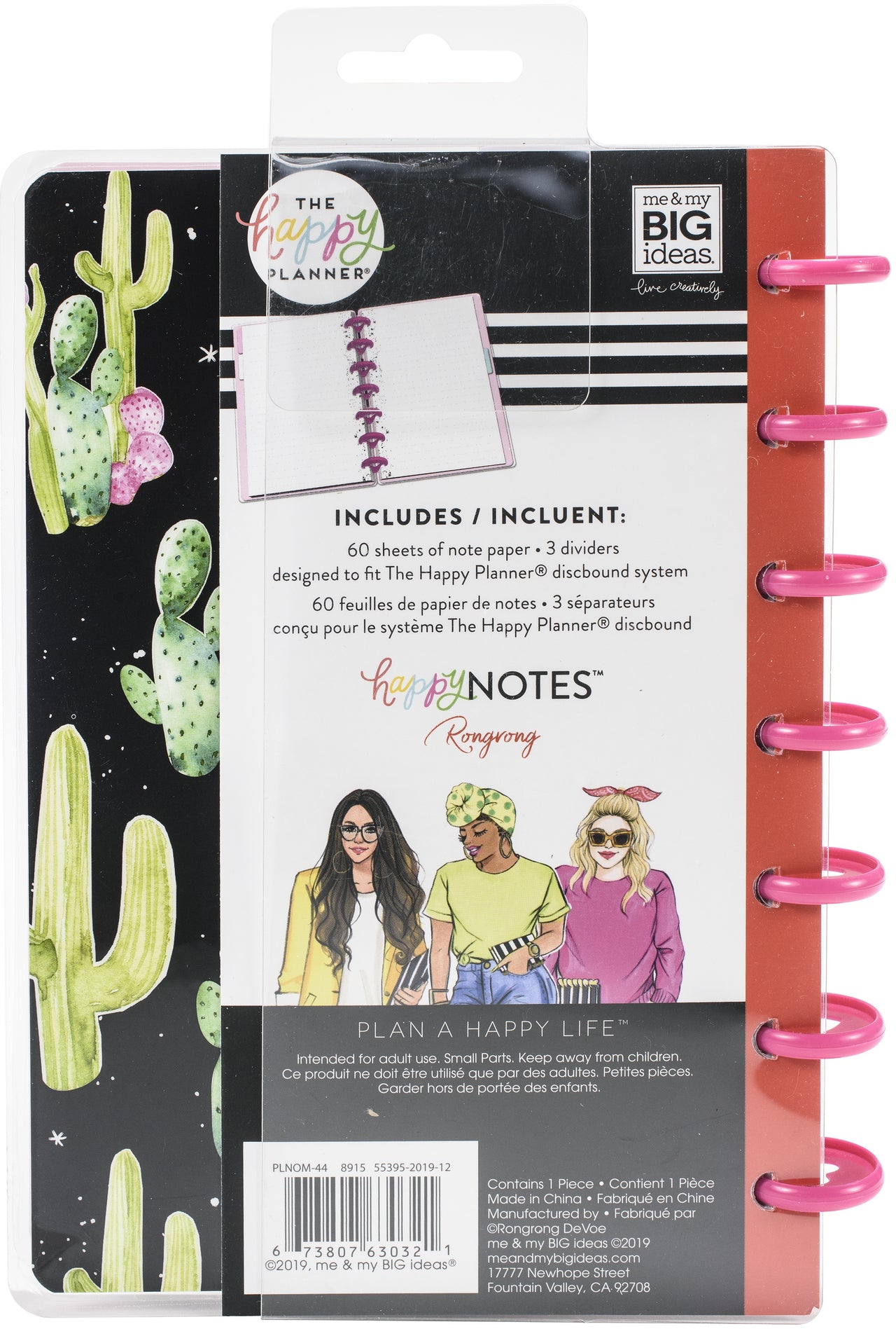 Happy Planner Mini Notebook W/60 Sheets - Stick Together X Rongrong