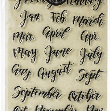 American Crafts Kelly Creates Acrylic Traceable Stamps - Bouncy Months