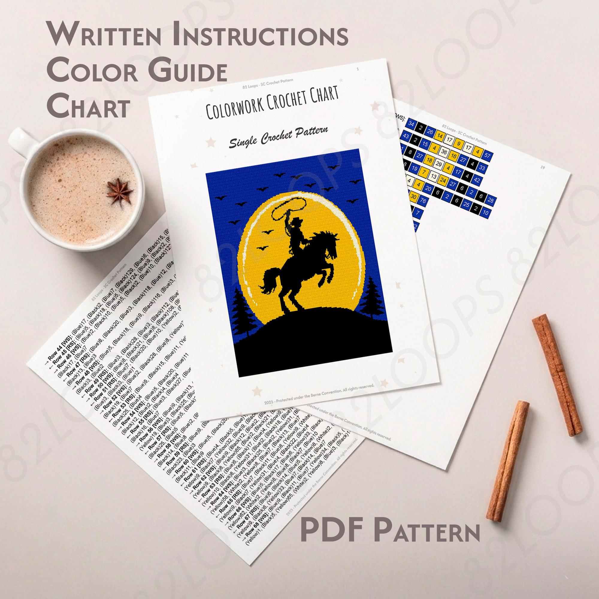 Rodeo Cowboy SC Crochet Blanket Pattern