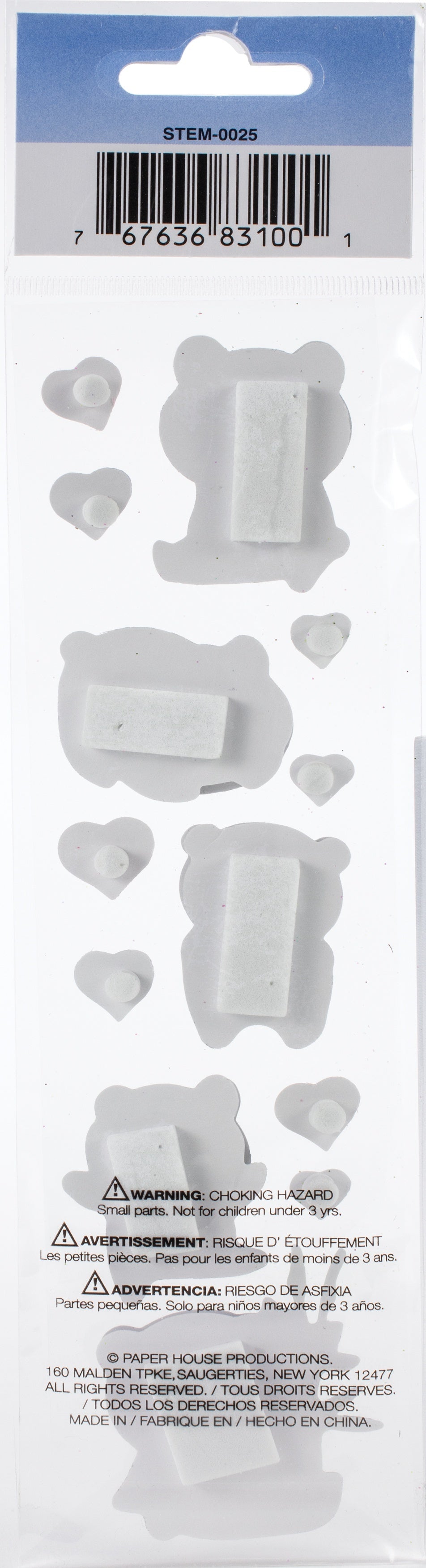 Paper House 3D Sticker Embellishment - Pandas