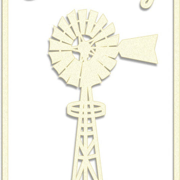 Artdeco Creations Sunburnt Country Laser Cut Coasterboard Silhouette - Tall Windmill 4.1"X8.4"