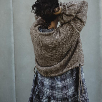Balloon sleeve short cardigan